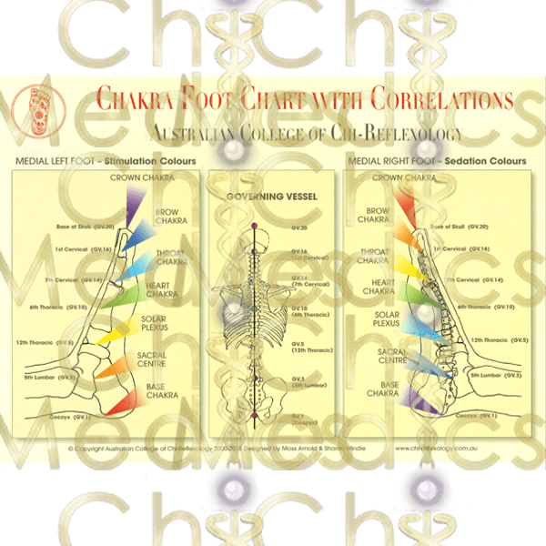 coloured foot chart chi reflexology chi medics
